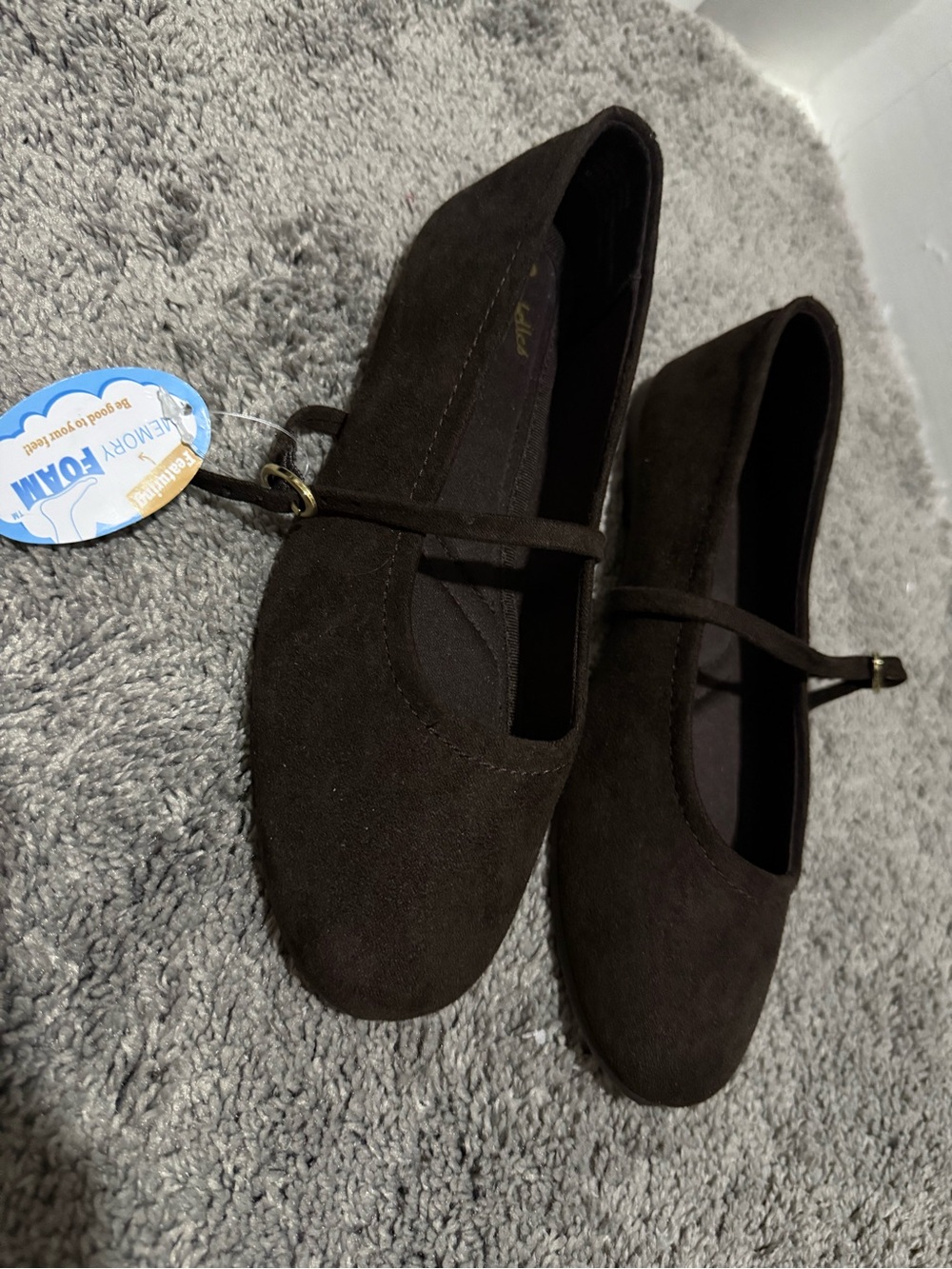 Seychelles Dark Brown Suede Mary Jane Flats